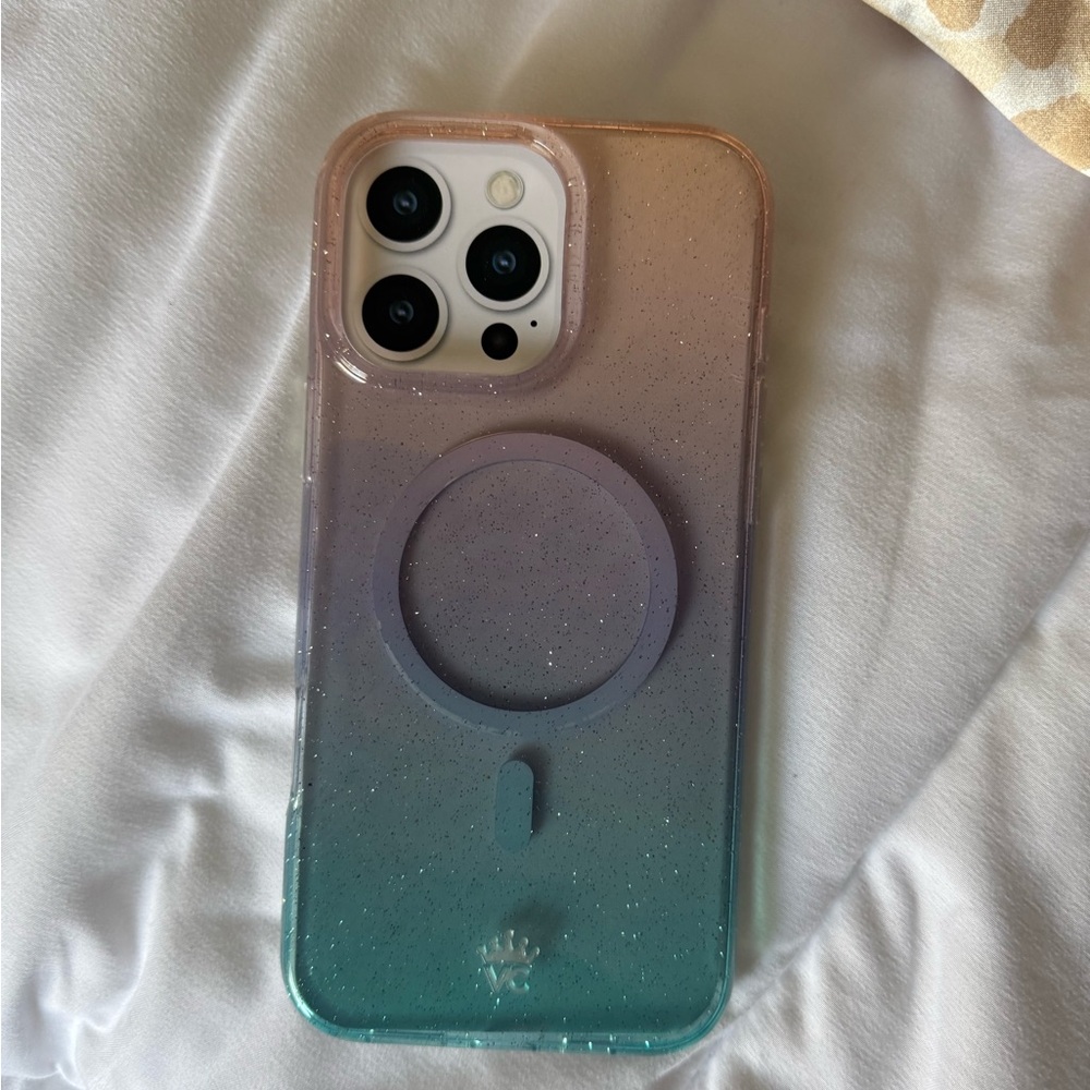 Velvet Caviar Pink and Green Phone Case with Gradient Design